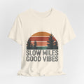 Slow Miles Good Vibes Running T-Shirt for Runners
