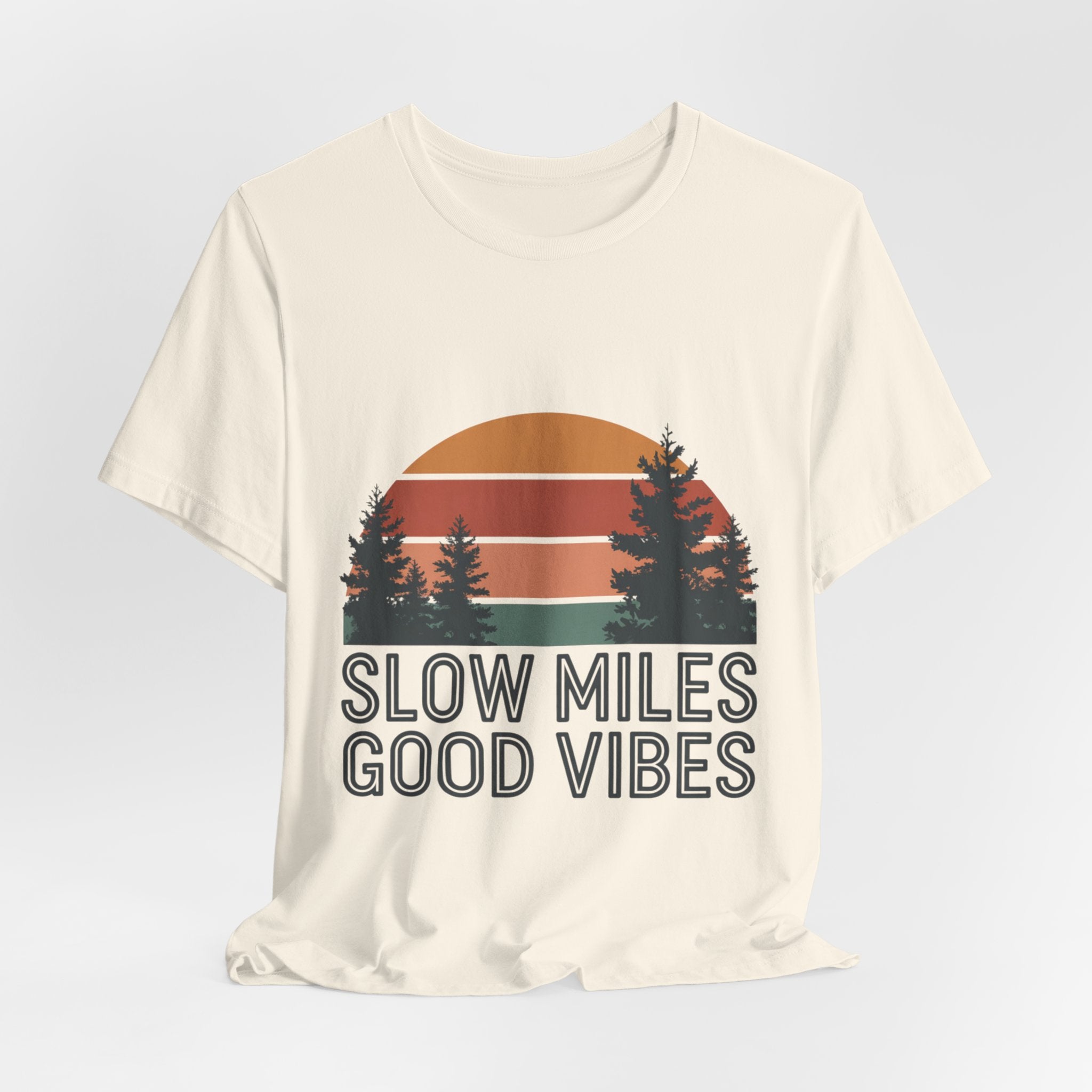 Slow Miles Good Vibes Running T-Shirt for Runners