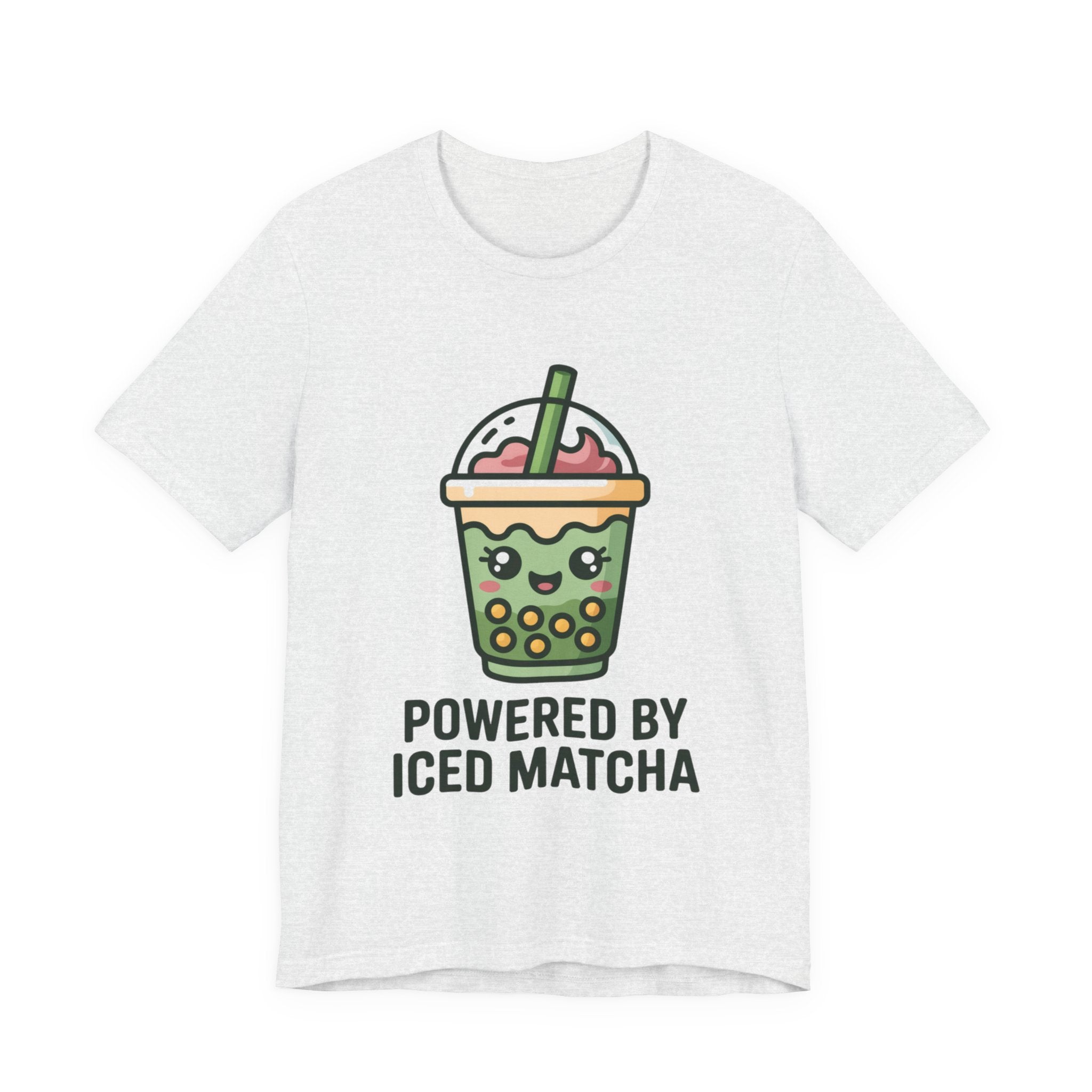 Powered by Iced Matcha Funny Matcha Lover T-Shirt