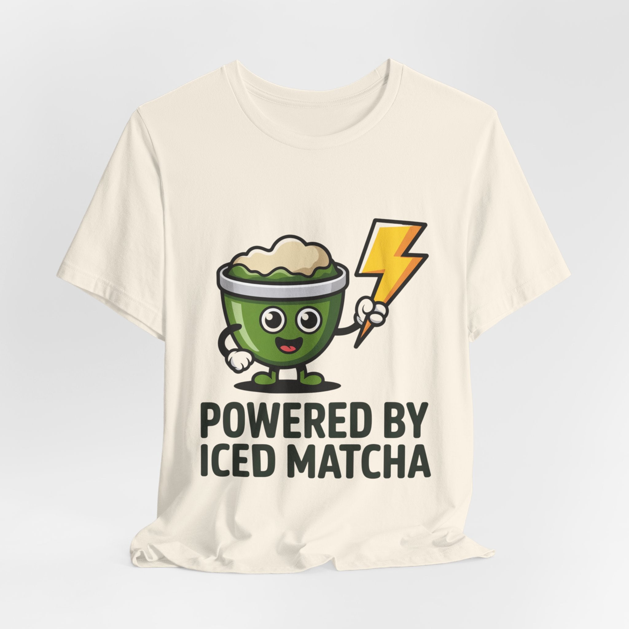 Powered by Iced Matcha Funny Matcha Lover T-Shirt