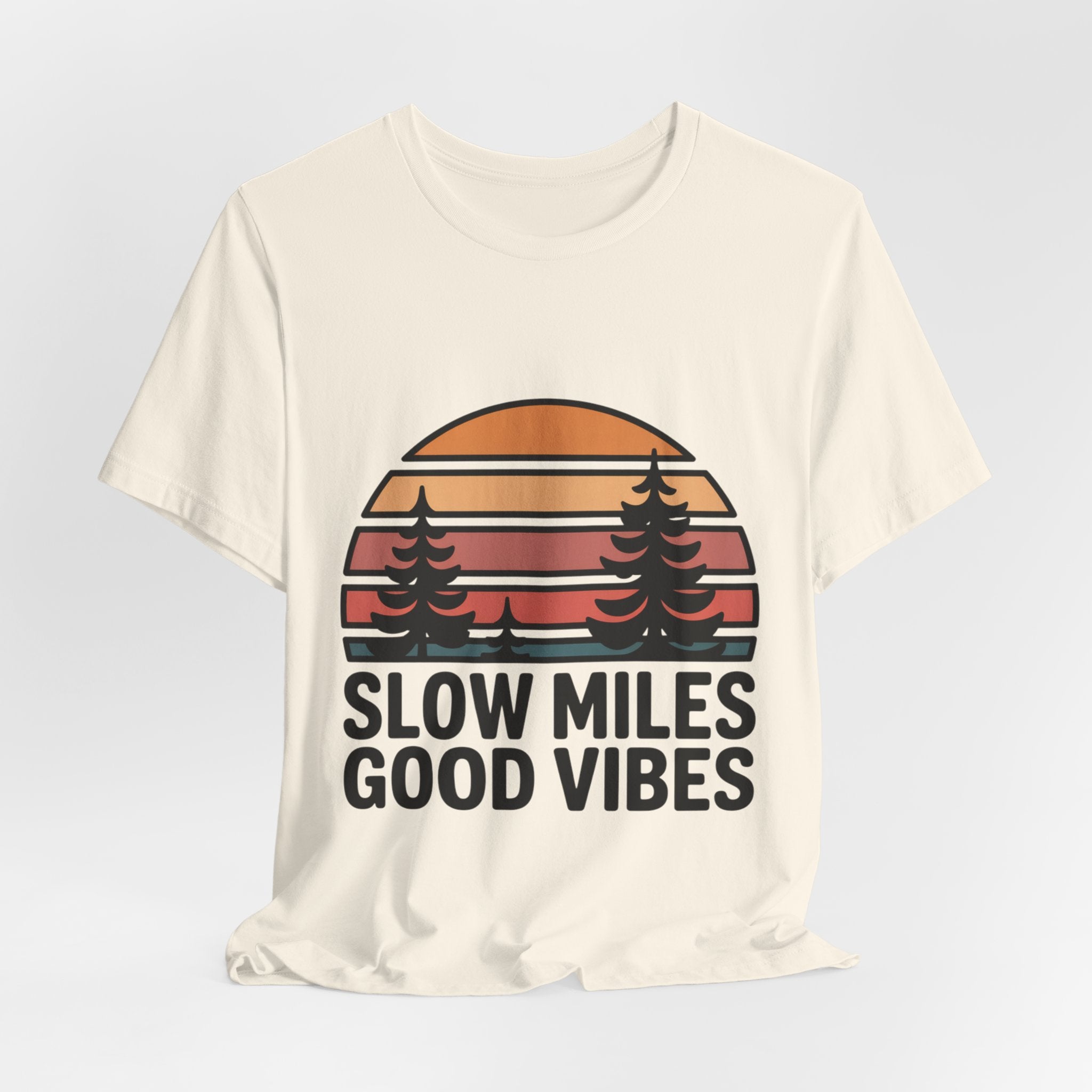 Slow Miles Good Vibes Running T-Shirt for Runners