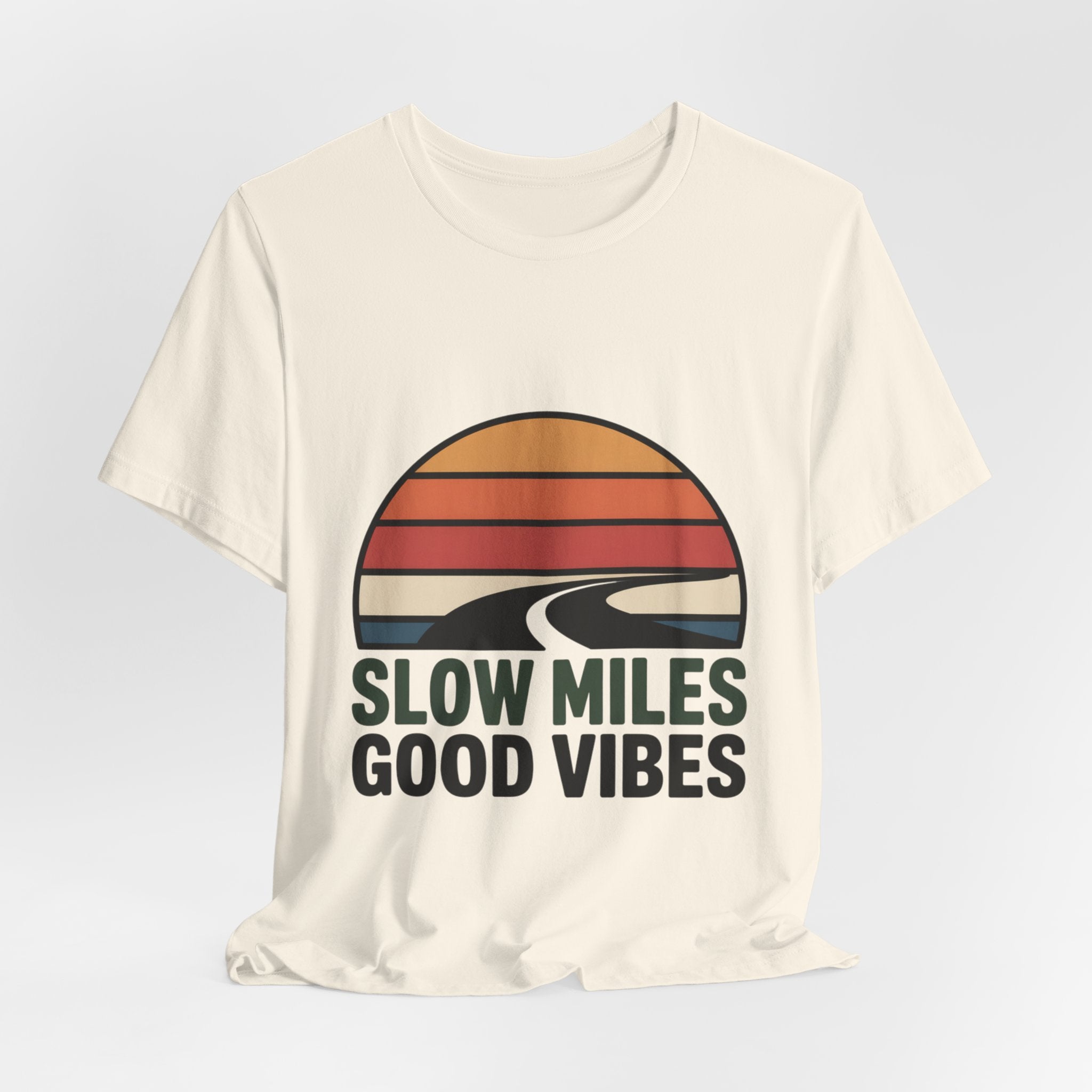 Slow Miles Good Vibes Running T-Shirt for Runners