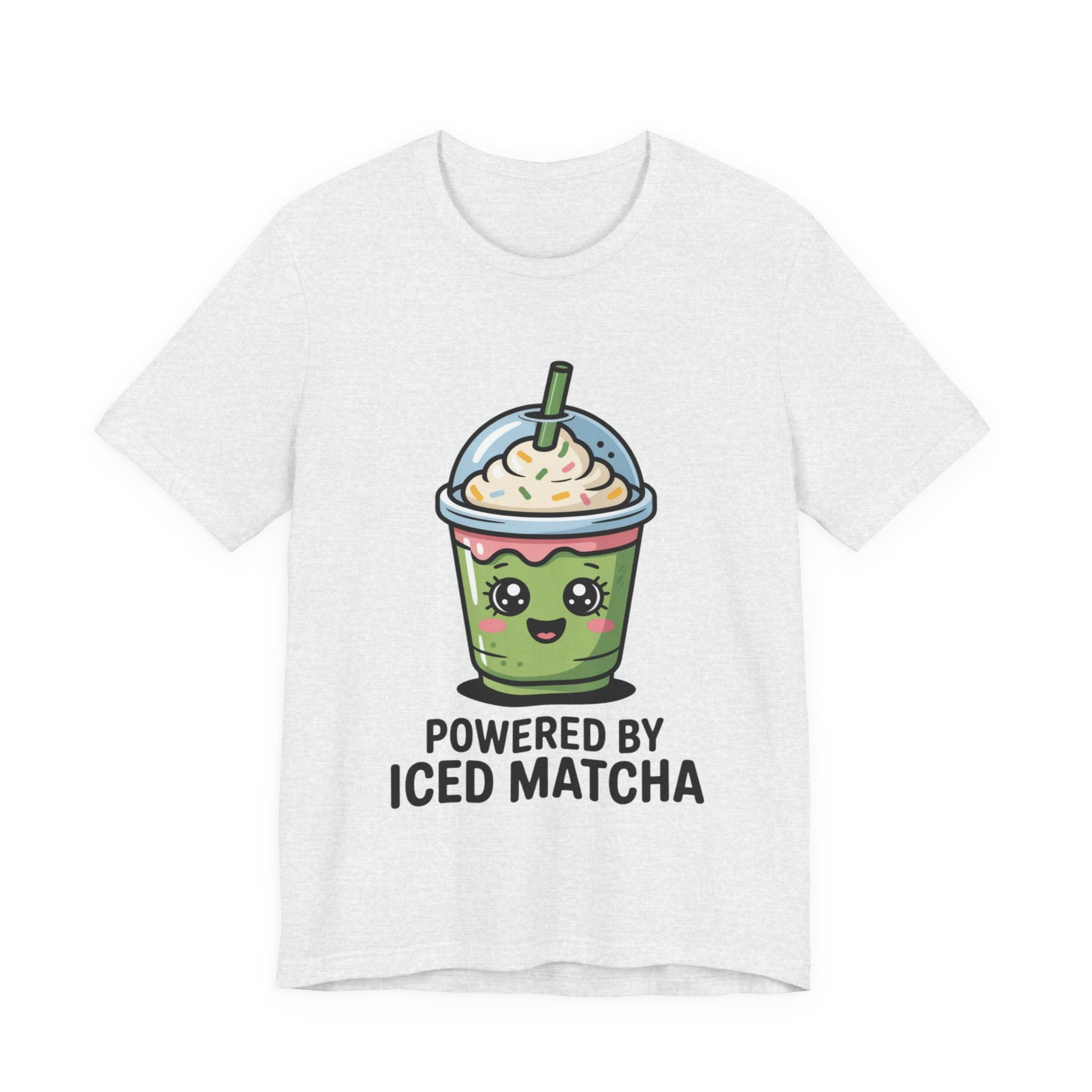 Powered by Iced Matcha Funny Matcha Lover T-Shirt