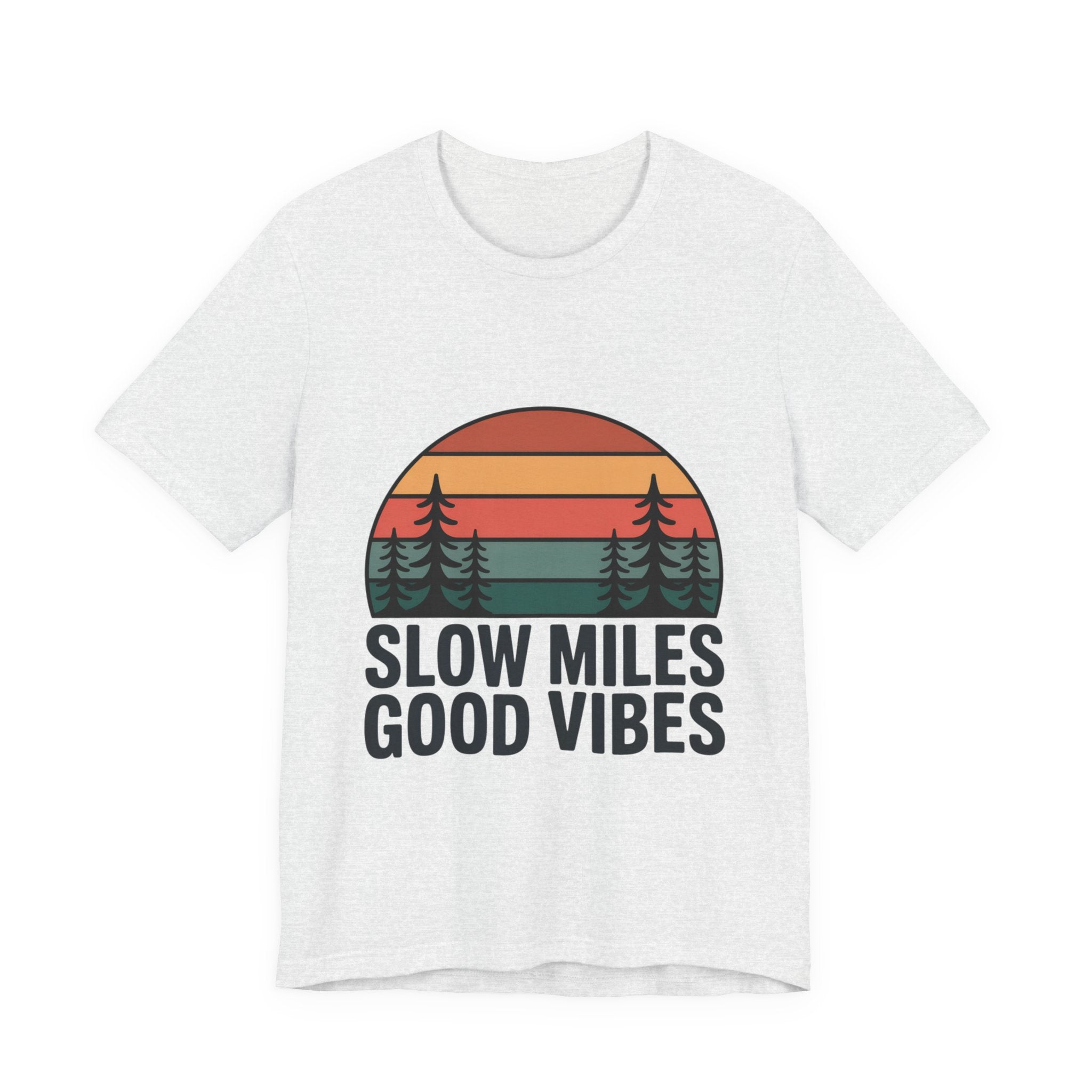 Slow Miles Good Vibes Running T-Shirt for Runners
