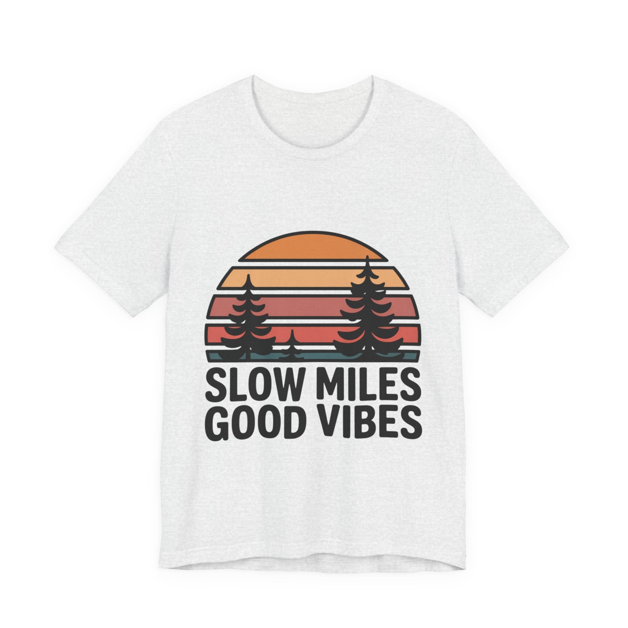 Slow Miles Good Vibes Running T-Shirt for Runners