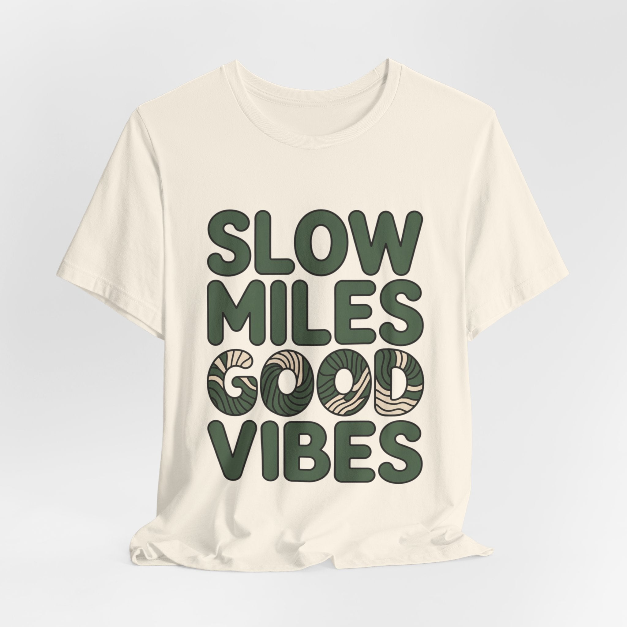 Slow Miles Good Vibes Running T-Shirt for Runners
