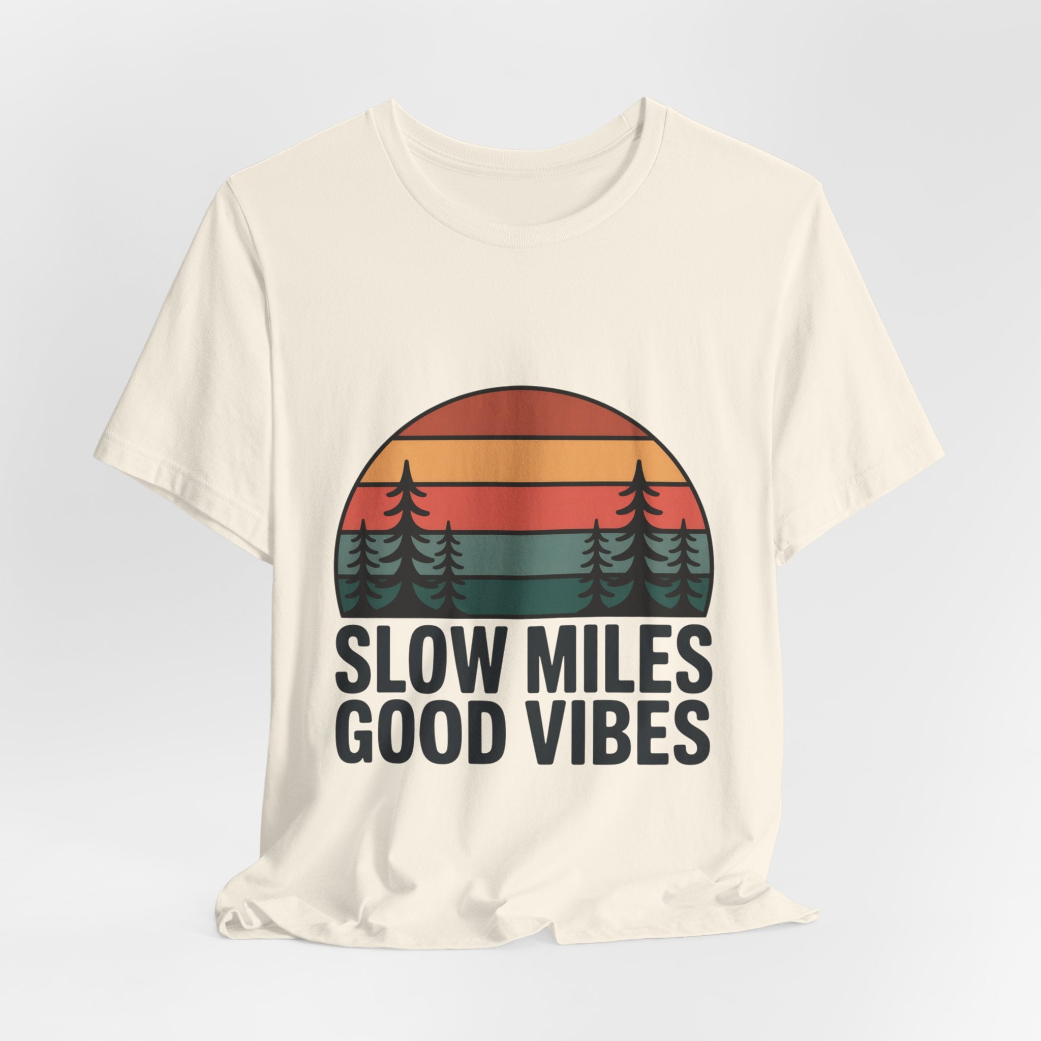 Slow Miles Good Vibes Running T-Shirt for Runners