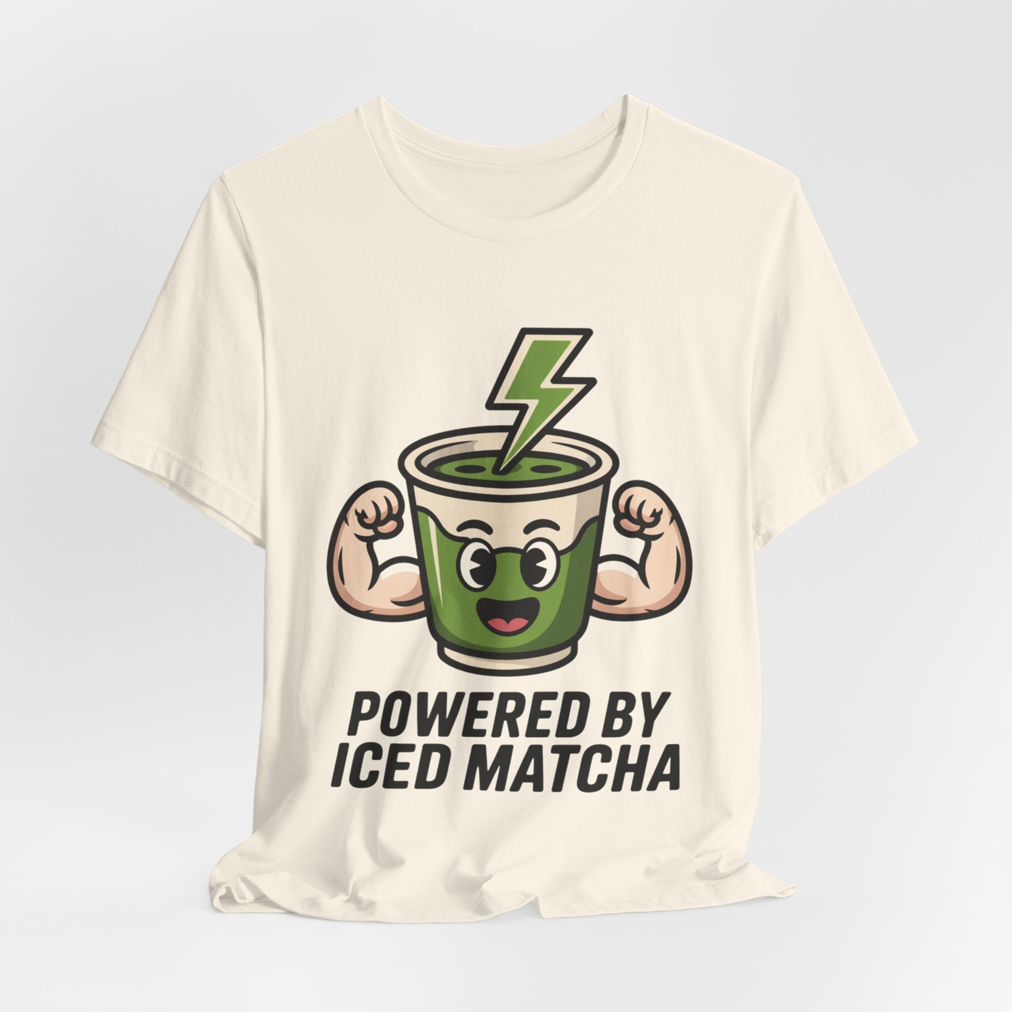 Powered by Iced Matcha Funny Matcha Lover T-Shirt