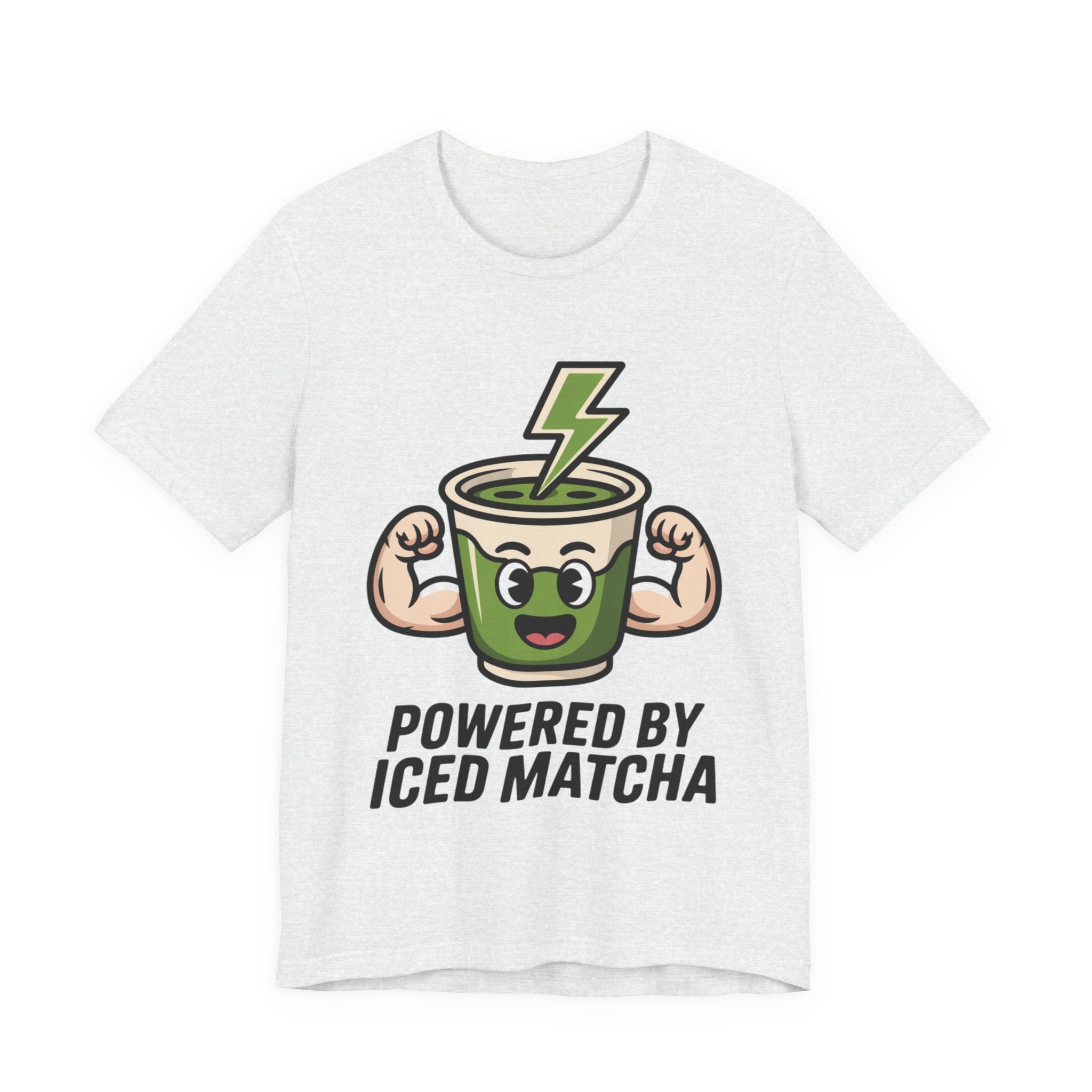 Powered by Iced Matcha Funny Matcha Lover T-Shirt