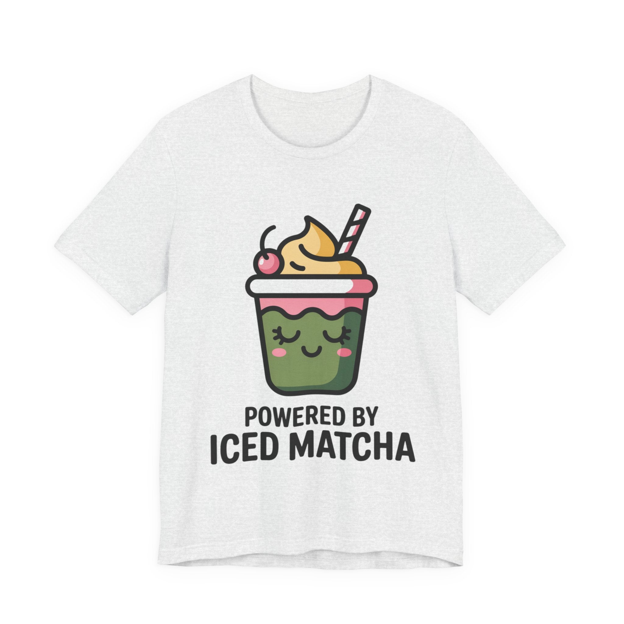 Powered by Iced Matcha Funny Matcha Lover T-Shirt