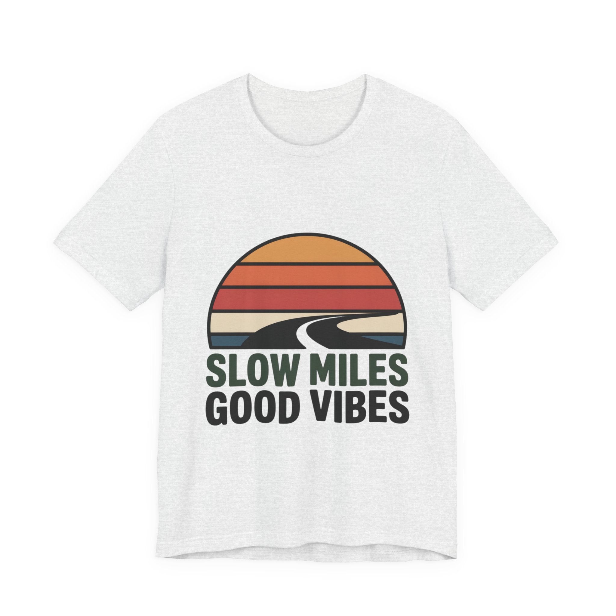 Slow Miles Good Vibes Running T-Shirt for Runners