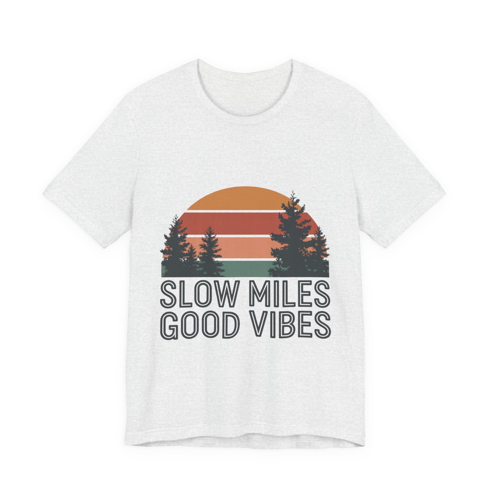Slow Miles Good Vibes Running T-Shirt for Runners