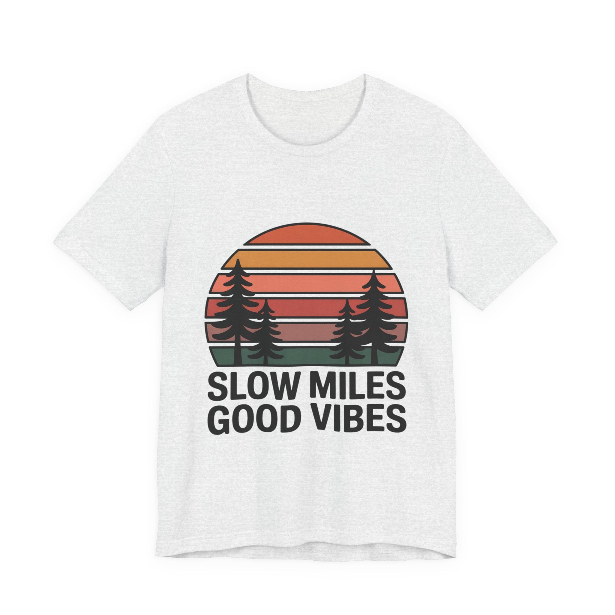 Slow Miles Good Vibes Running T-Shirt for Runners