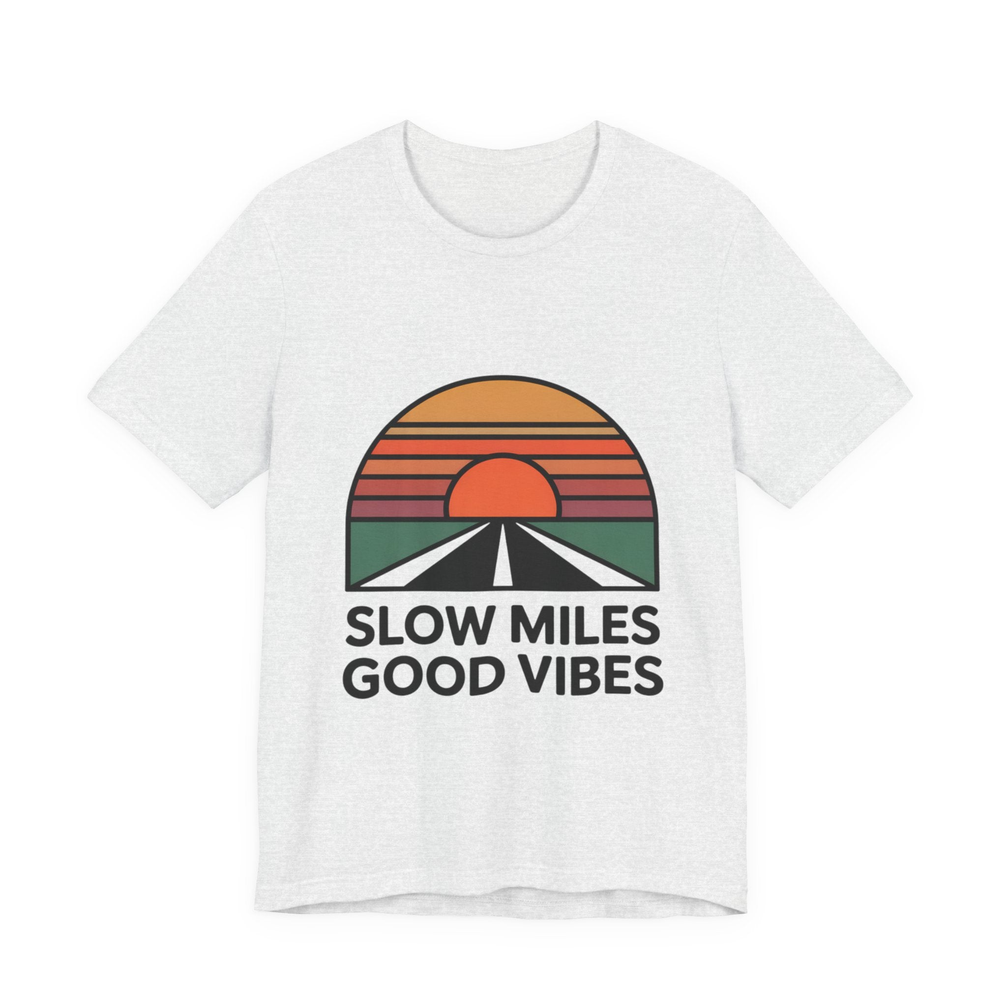 Slow Miles Good Vibes Running T-Shirt for Runners
