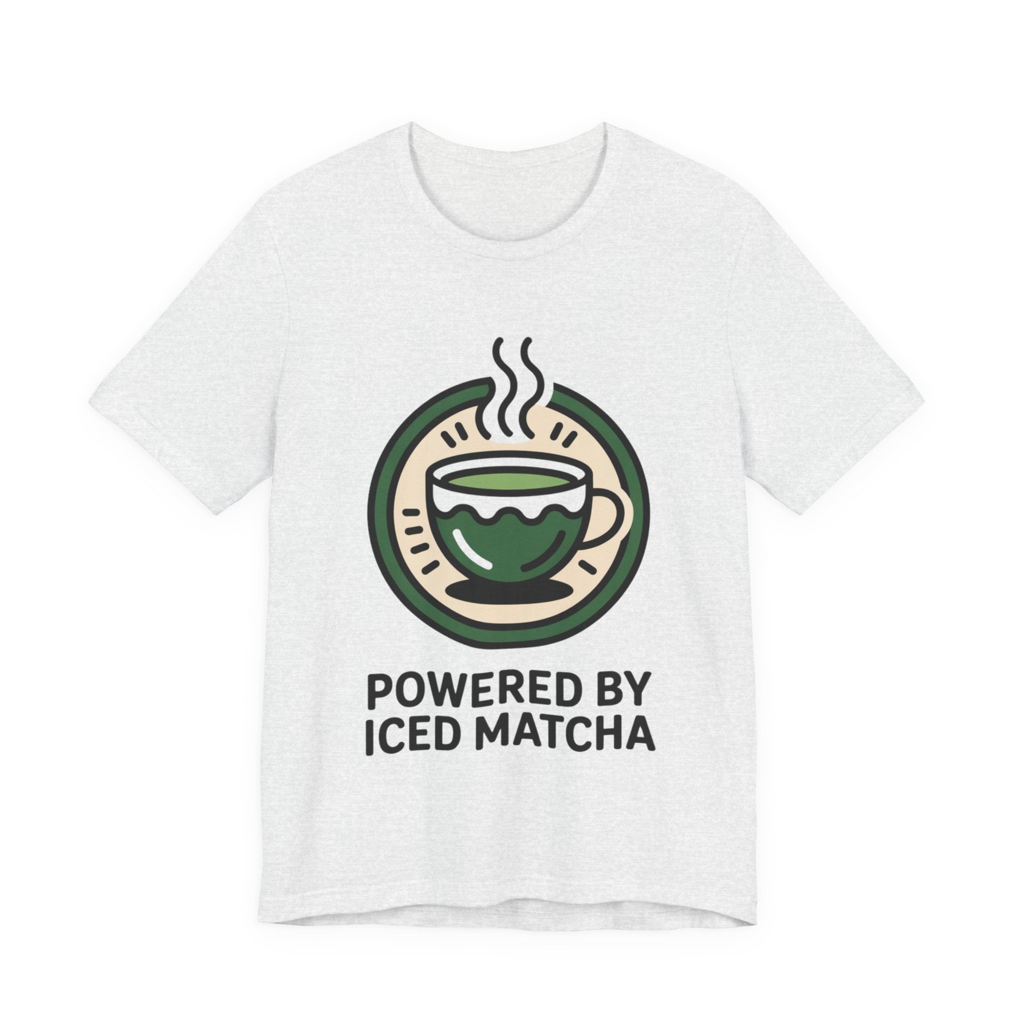 Powered by Iced Matcha Funny Matcha Lover T-Shirt