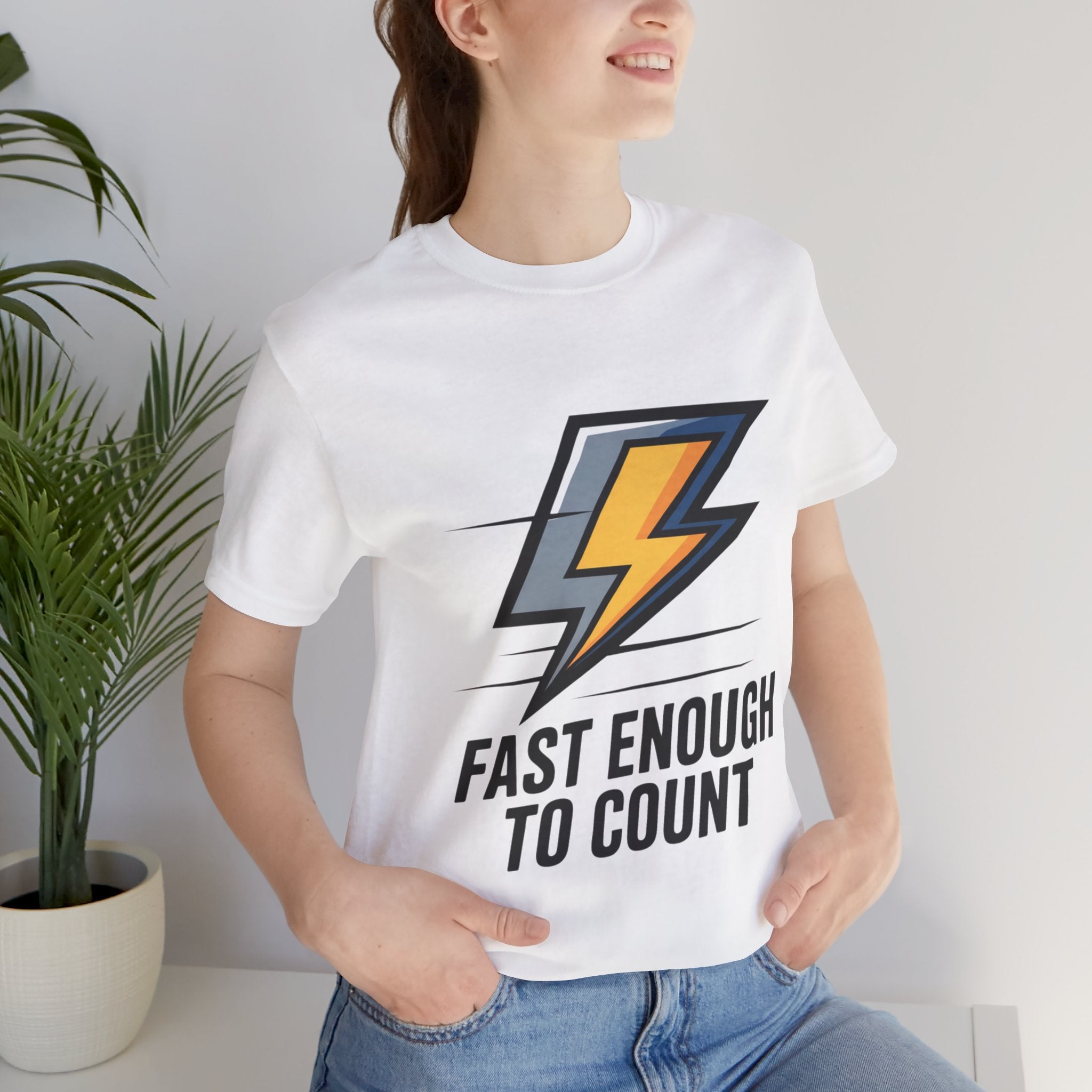 Fast Enough to Count Funny Running T-Shirt for Runners