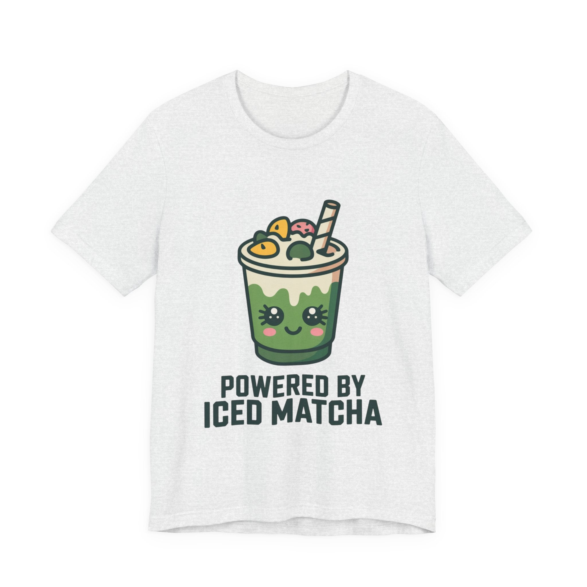 Powered by Iced Matcha Funny Matcha Lover T-Shirt