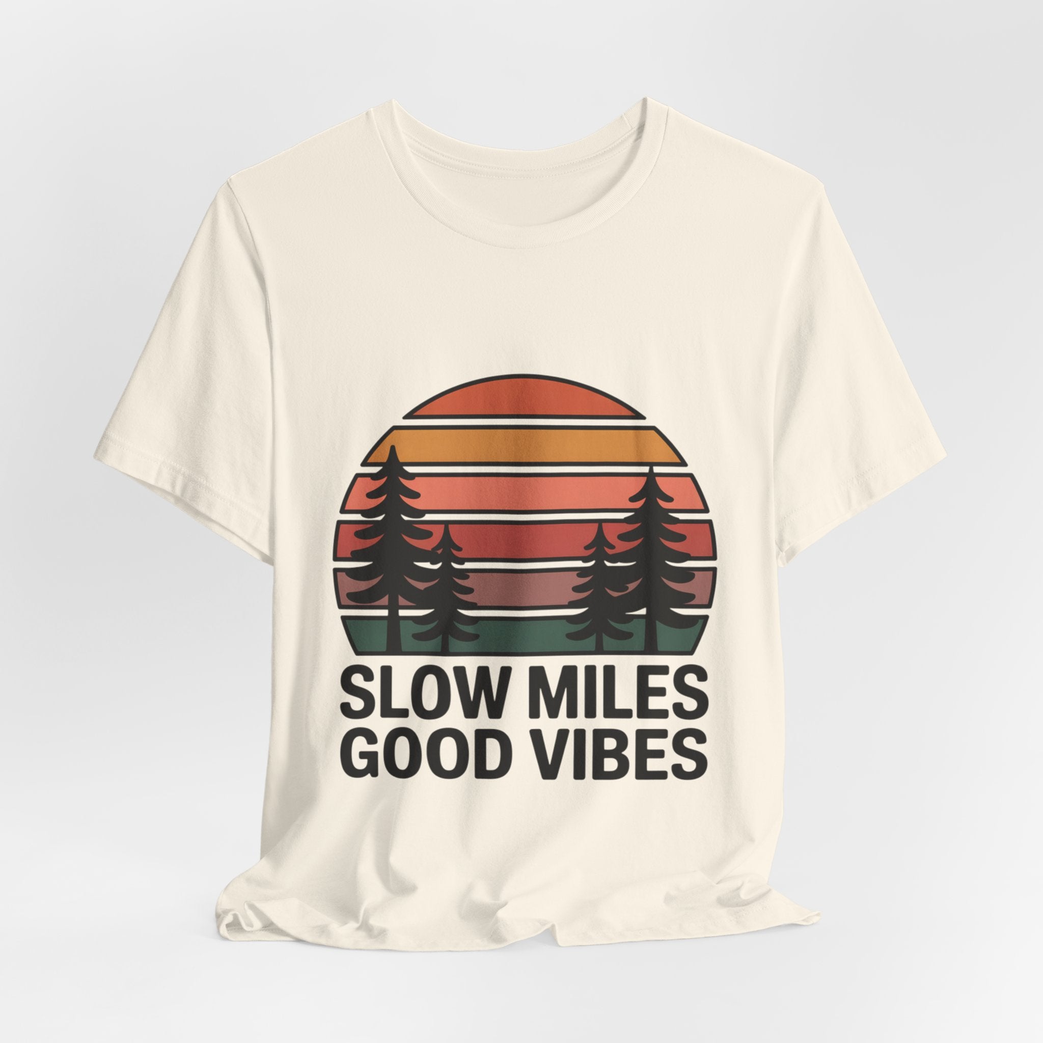 Slow Miles Good Vibes Running T-Shirt for Runners