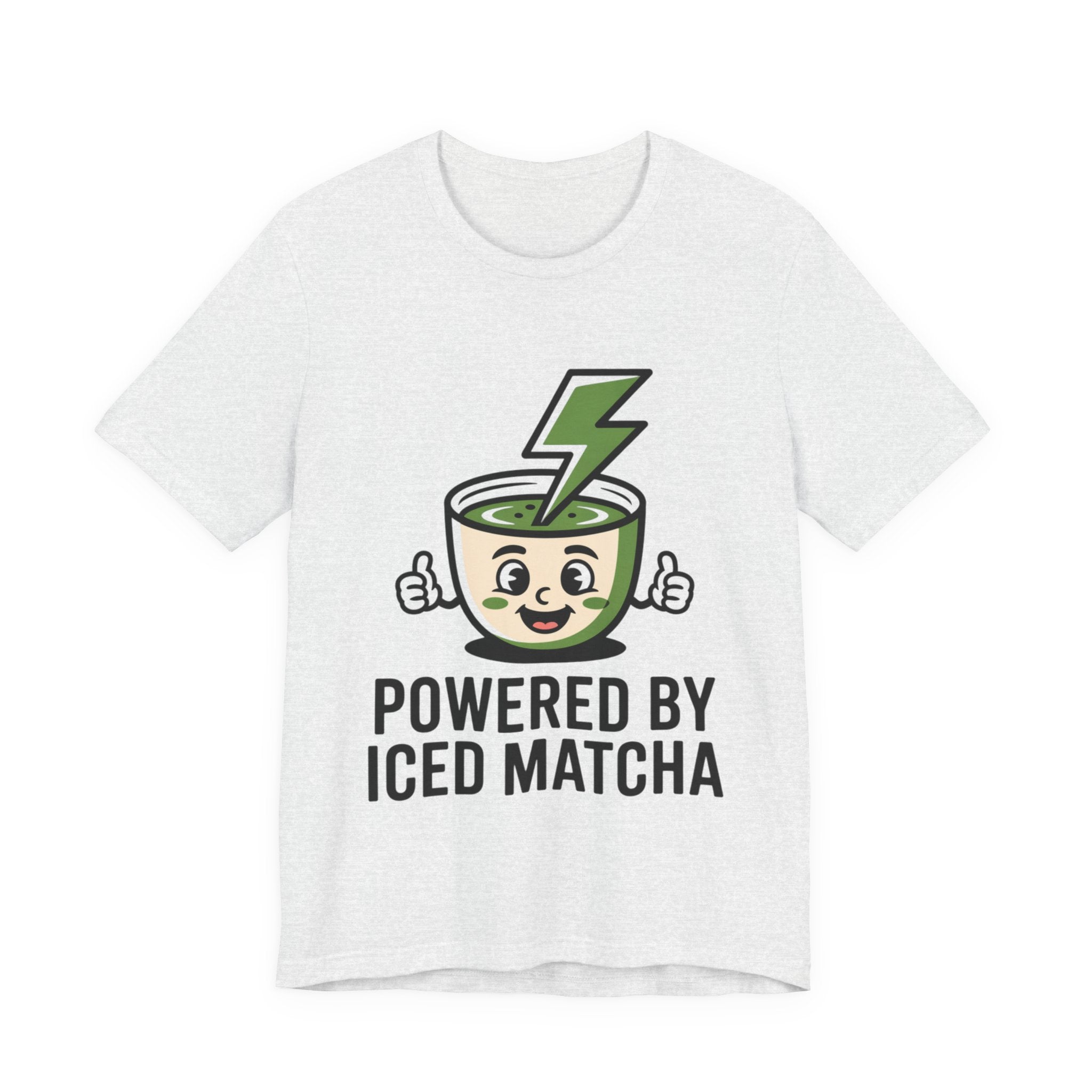 Powered by Iced Matcha Funny Matcha Lover T-Shirt