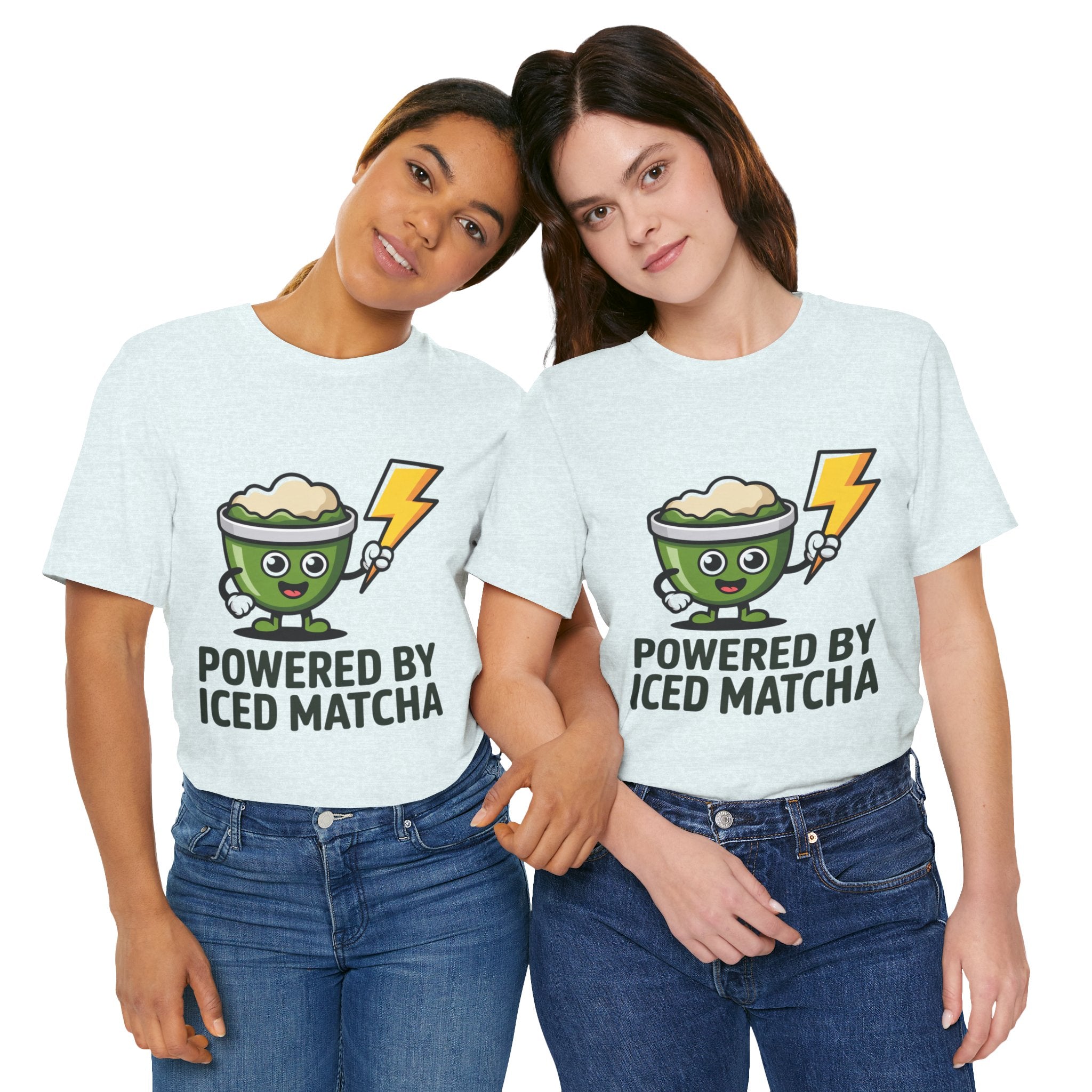 Powered by Iced Matcha Funny Matcha Lover T-Shirt