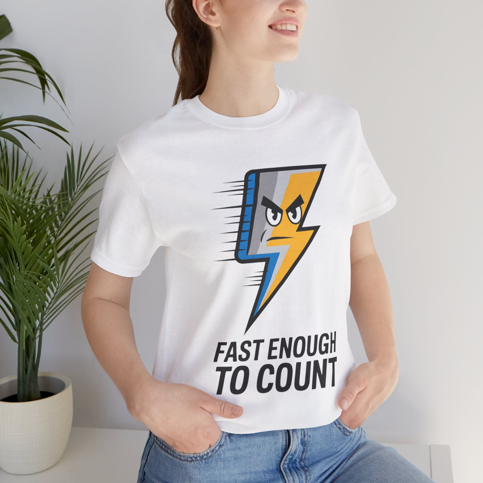 Fast Enough to Count Funny Running T-Shirt for Runners